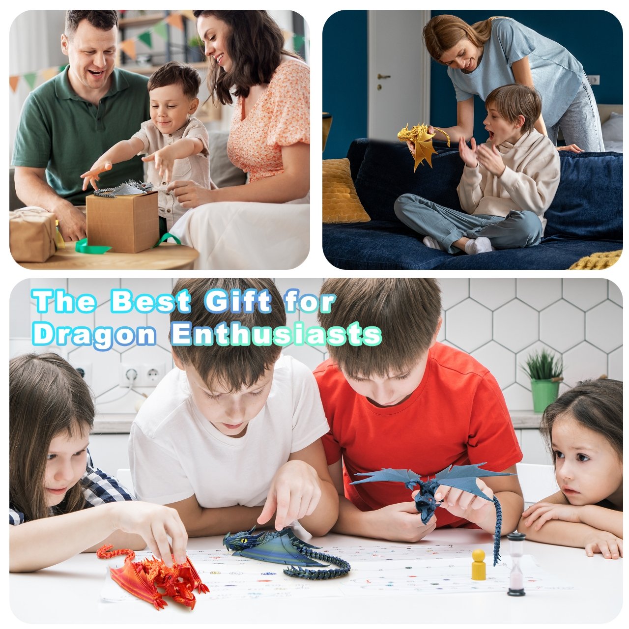 3D printed animal toys gift guide lifestyle collage
