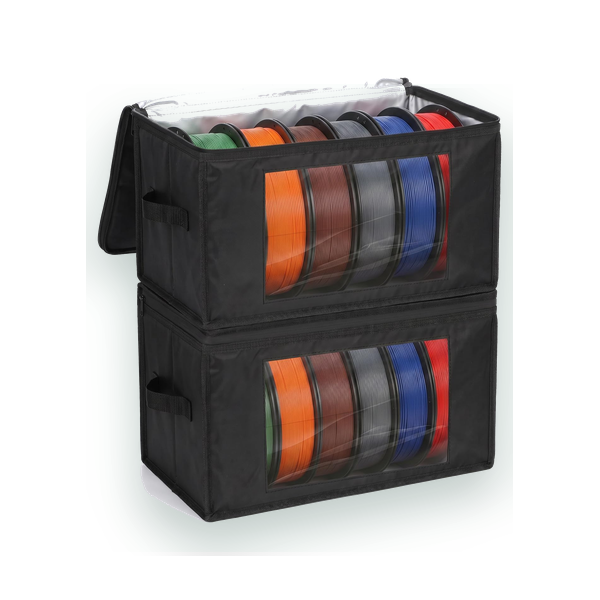 Filament storage organizer for 3D printing materials